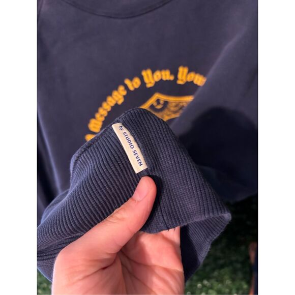 Honest College By Studio Seven Navy Blue Youngsters Crewneck Sz XXL - Picture 4 of 5